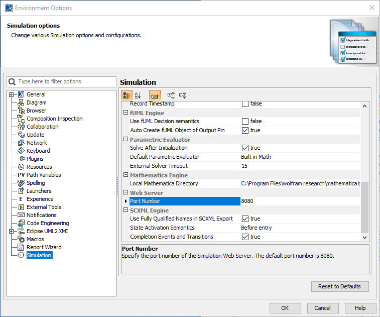  Server for Cameo Simulation Toolkit